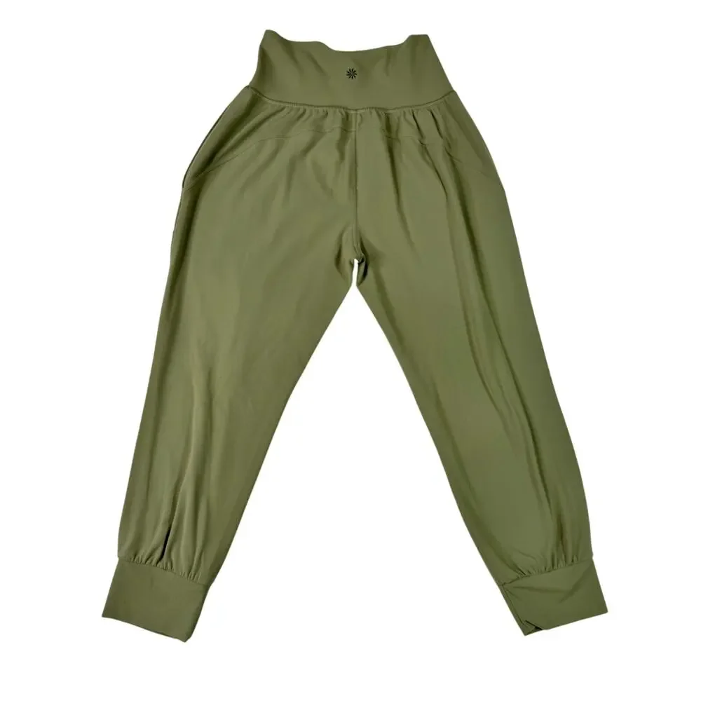 Athleta Salutation Cargo Jogger Pants Women's XS Olive Green Athleisure Pilates - Picture 4 of 16